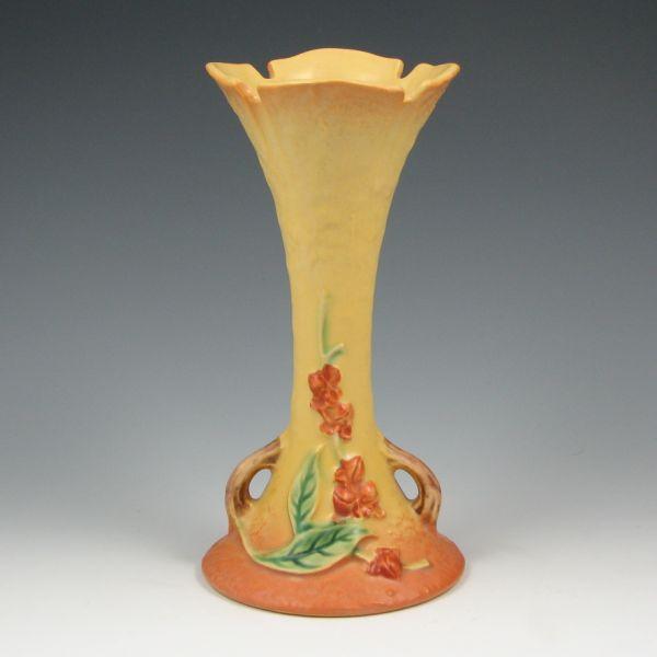 Appraisal: Roseville Bittersweet bud vase in yellow Marked Roseville USA -