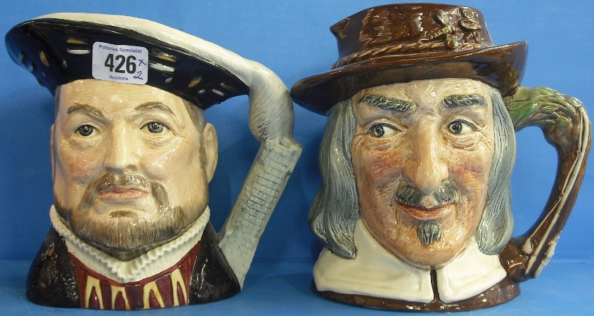 Appraisal: Royal Doulton Large Character Jugs Izaac Walton D And henry