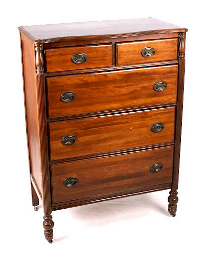 Appraisal: Victorian Oak Highboy Bedroom Dresser Included in this lot we