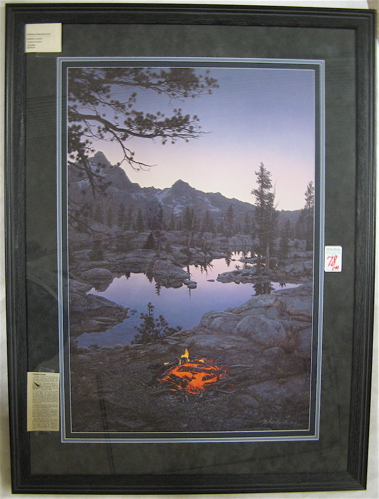 Appraisal: STEPHEN LYMAN COLOR LITHOGRAPH Oklahoma - titled Embers at Dawn