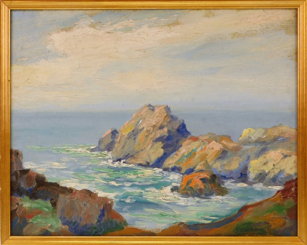 Appraisal: NUNZIO VAYANA COASTAL LANDSCAPE PAINTING Florida Maine Italy - Impressionist