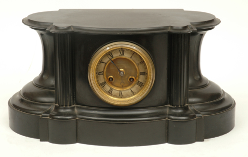 Appraisal: A TH CENTURY FRENCH SLATE MANTEL CLOCK