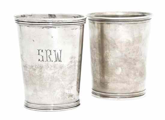 Appraisal: Two American Sterling Silver Julep Cups comprising a Reed Barton