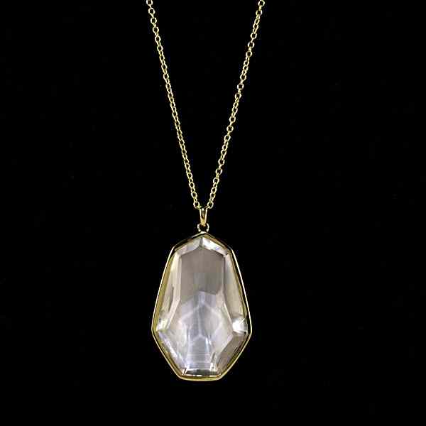 Appraisal: Ippolita k Clear Quartz Pendant Necklace Ippolta k yellow gold