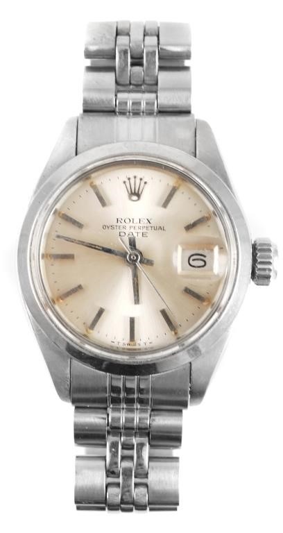 Appraisal: Circa Rolex ladies stainless steel Oyster Perpetual Date wristwatch Automatic