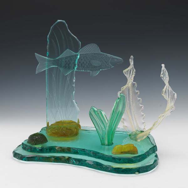 Appraisal: CARY S FERGUSON AMERICAN OHIO CONTEMPORARY x x Glass underwater