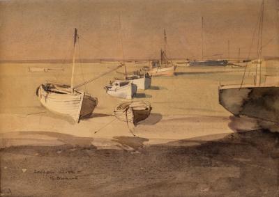 Appraisal: Rowland Hilder - The Blackwater signed and inscribed watercolour cm