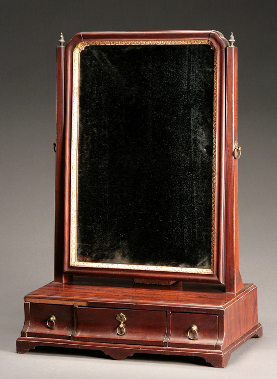 Appraisal: George III Mahogany Chest Mirror Circa Having a shaped rectangular