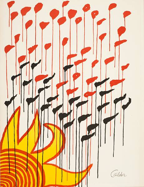 Appraisal: Alexander Calder American - Rain s Lithograph printed in colors