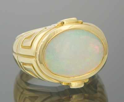 Appraisal: A Ladies' k Gold and White Opal Ring k yellow