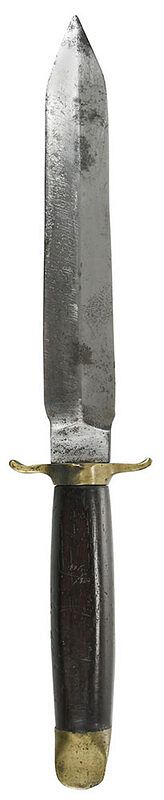 Appraisal: Revolutionary War Era Fighting Knife rabbit ear design double edge