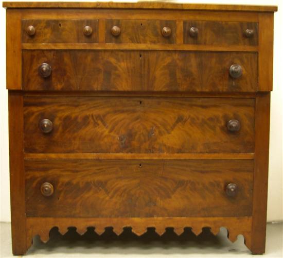 Appraisal: Chest of drawers th C mahogany and mahogany veneer three