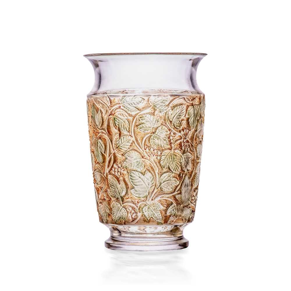 Appraisal: REN LALIQUE FRENCH - DEAUVILLE VASE NO - designed clear