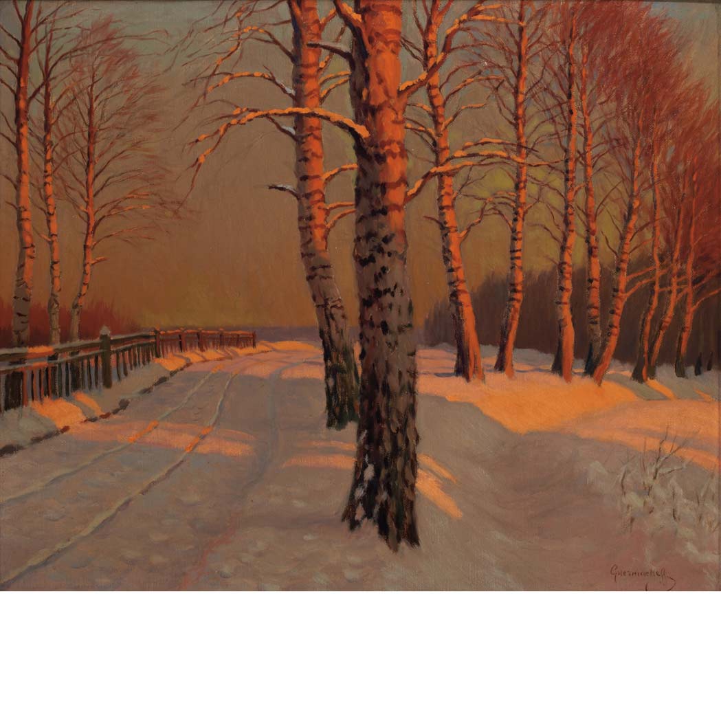 Appraisal: Mikhail Guermacheff Ukrainian - Snow Signed Guermacheff lr Oil on