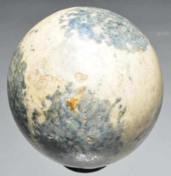 Appraisal: Large Spongeware Marble Description Very hard-to-find six spotted spongeware marble