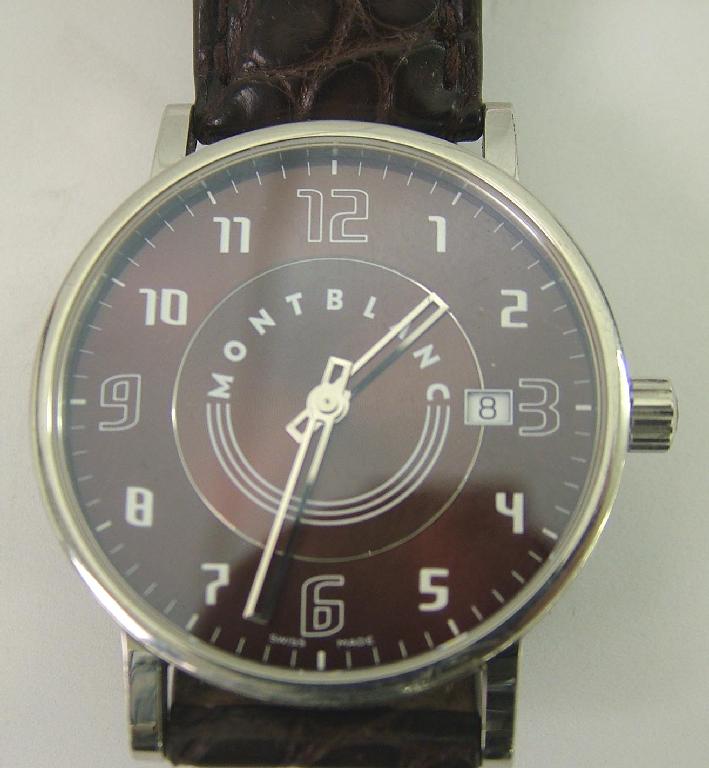 Appraisal: Mont Blanc quartz gentleman's wristwatch with original strap and buckle