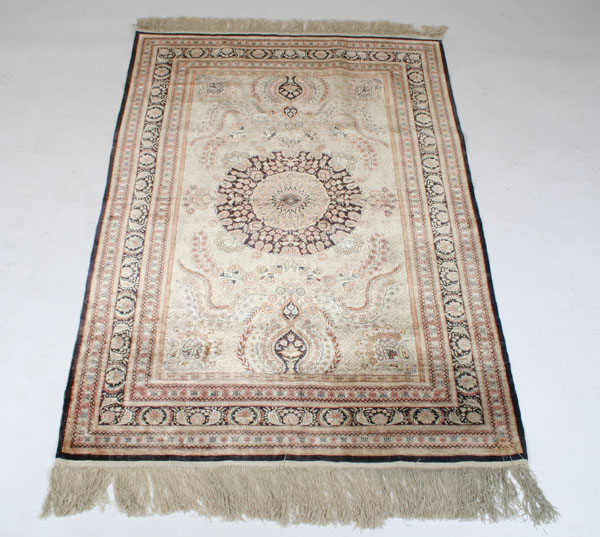 Appraisal: Oriental silk area rug x Good condition