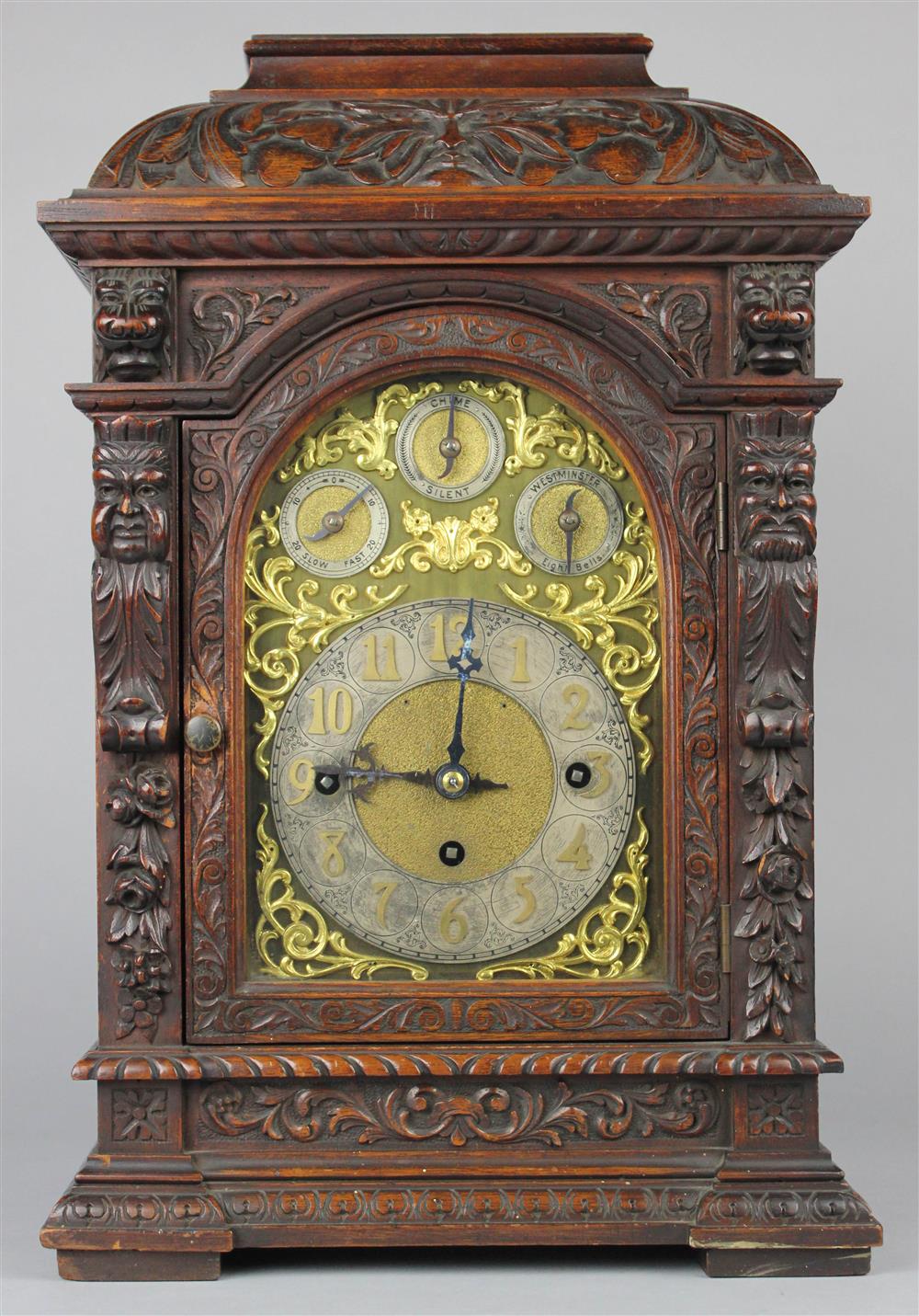 Appraisal: BAROQUE STYLE MAHOGANY BRACKET CLOCK late th early th C