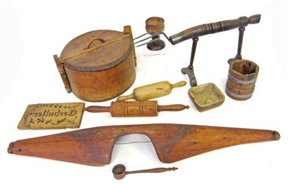 Appraisal: group of wooden kitchen and dining implements th century