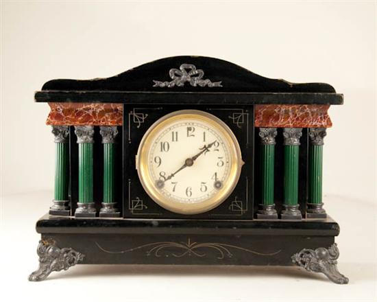 Appraisal: Sessions Clock enameled wooden case day time and strike H