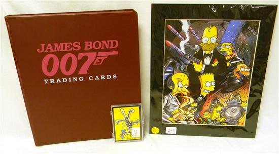 Appraisal: Michelle Perkins ''Bond '' print of the Simpsons including Bart