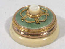 Appraisal: An Austrian silver gilt and enamel bell push by G