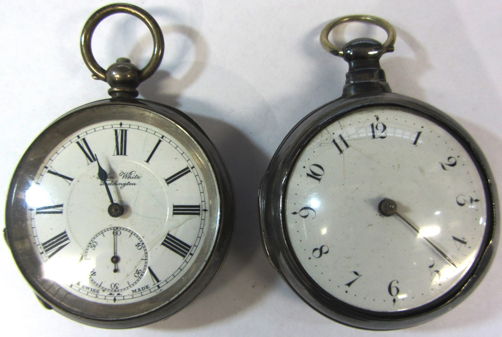 Appraisal: A gentleman's silver cased pear cased openfaced pocket watch the