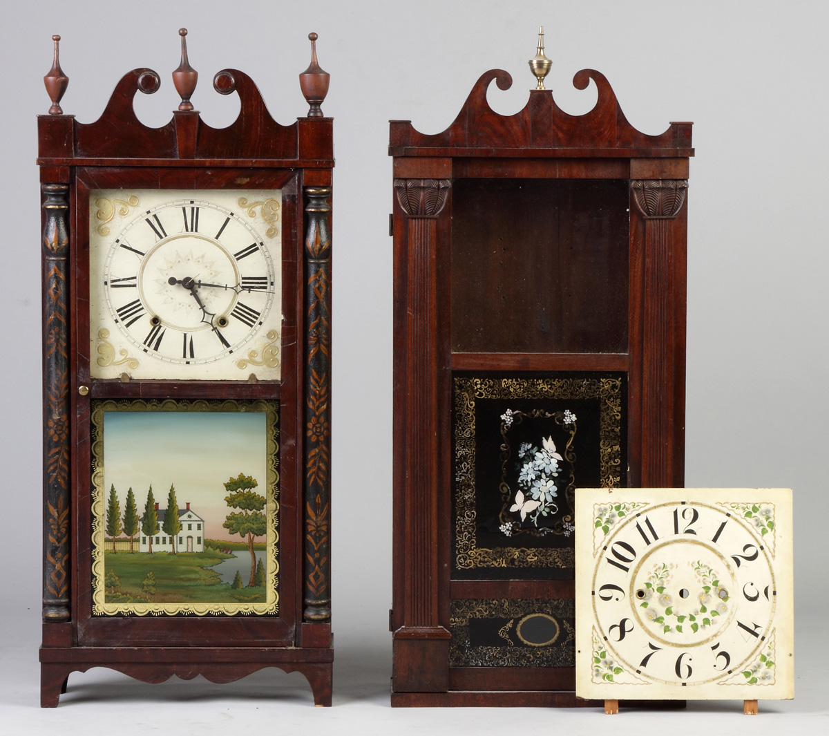 Appraisal: Wooden Works Shelf Clock Replaced top bottom