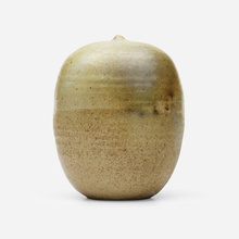 Appraisal: Toshiko Takaezu UNTITLED WITH RATTLE USA c glazed porcelain h