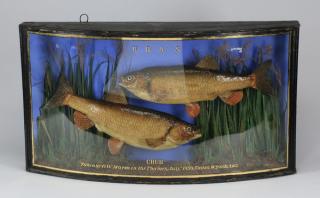 Appraisal: th c English fishing trophy w Englsih fishing trophy th