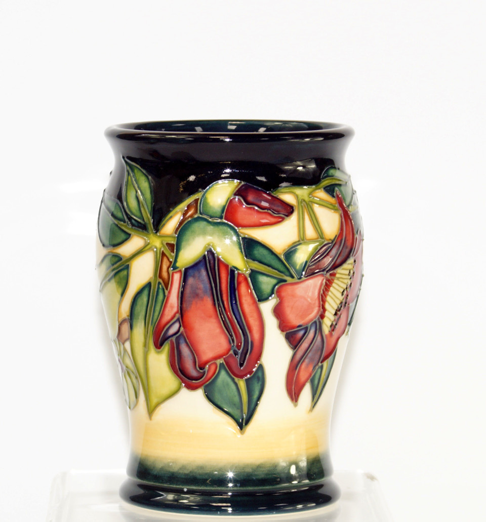 Appraisal: A Moorcroft pottery vase of baluster form decorated with flowers