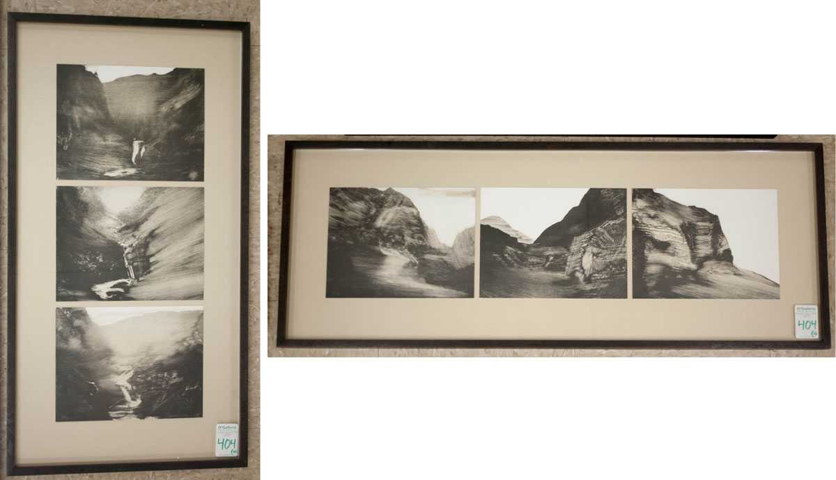 Appraisal: JAMES LAVADOUR TWO TRIPTYCH PRINTS Oregon born Landscapes Both sets