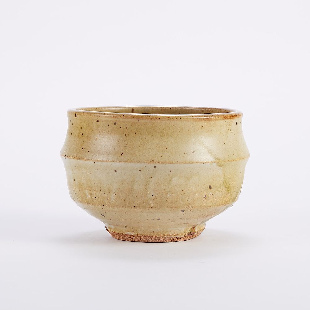 Appraisal: Warren MacKenzie Studio Pottery Bowl Gold and Gre Warren MacKenzie