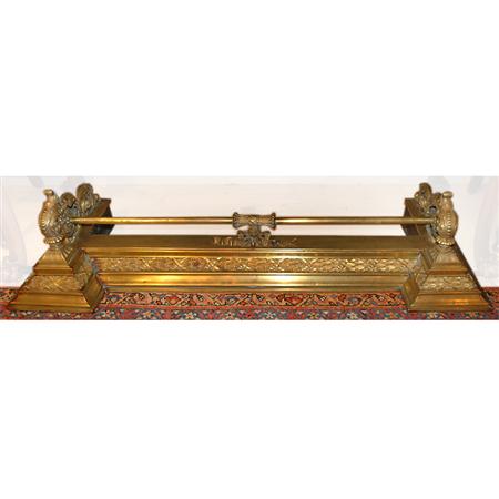 Appraisal: Louis Philippe Gilt-Bronze Fire Fender Estimate -