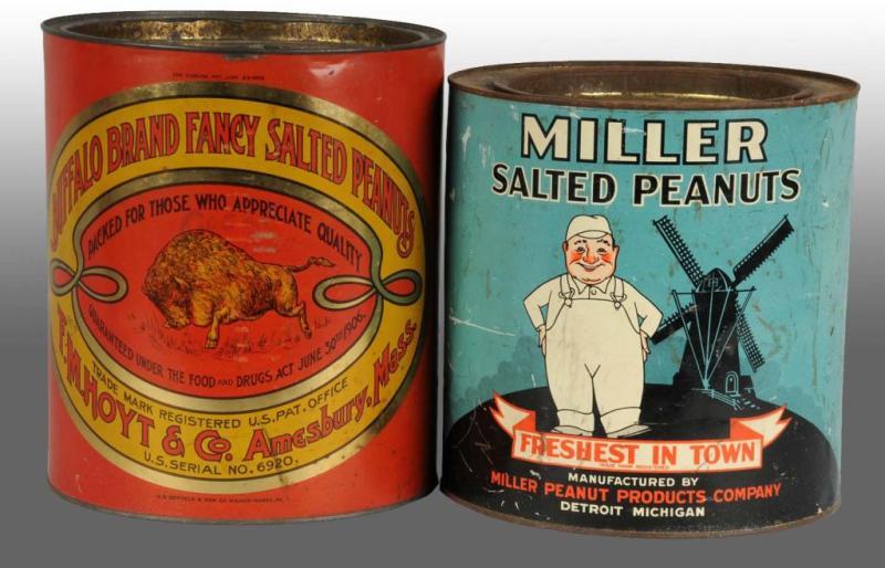 Appraisal: Lot of Salted Peanut Tins Description Includes Buffalo Brand and