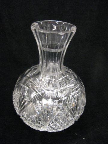 Appraisal: Brilliant Cut Glass Wine Carafe strawberry diamond fan