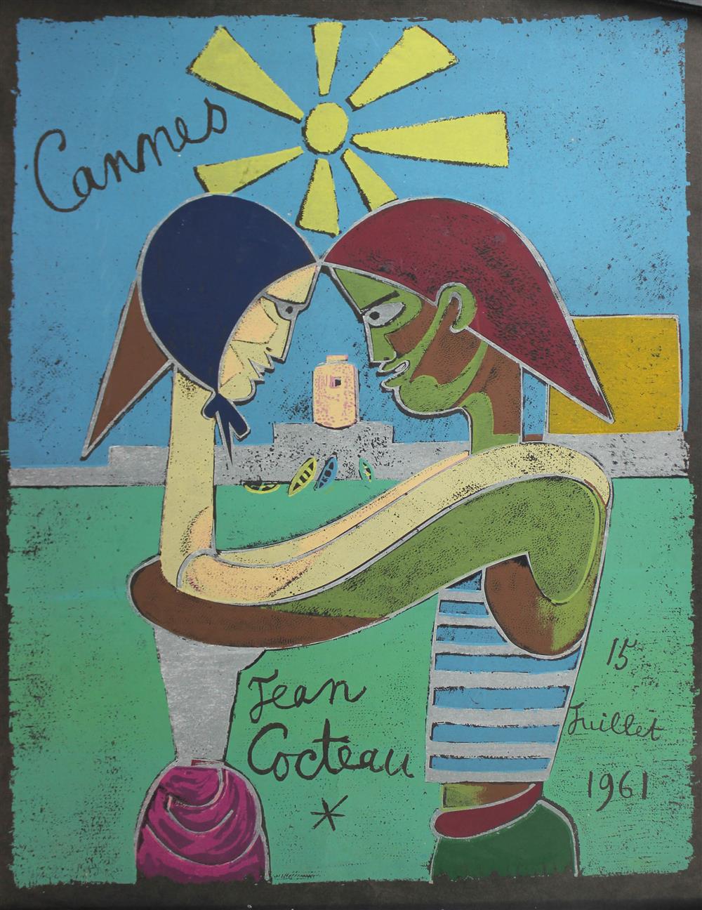 Appraisal: JEAN COCTEAU FRENCH - CANNES GALERIE INNAMORATI JUILLET Lithograph in