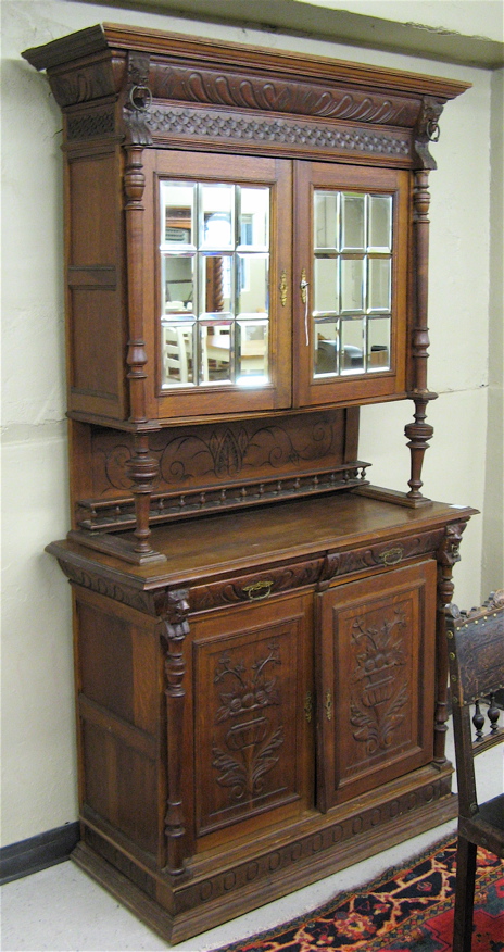 Appraisal: OAK RENAISSANCE REVIVAL SIDEBOARD Continental late th century the top