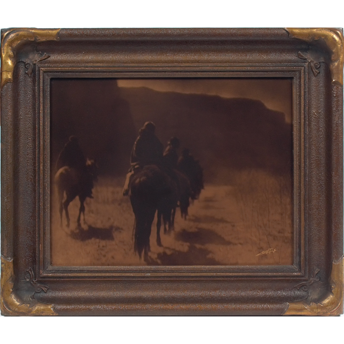 Appraisal: Edward Sheriff Curtis orotone ''The Vanishing Race '' signed in