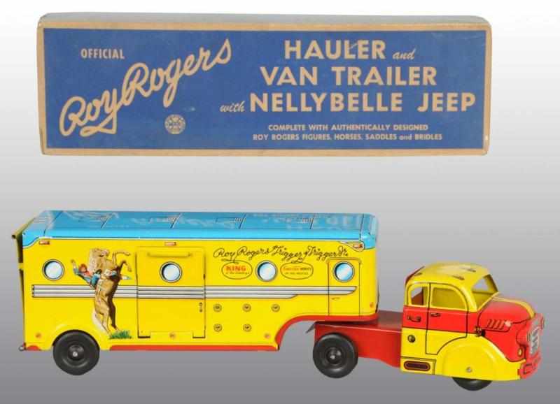 Appraisal: Pressed Steel Marx Roy Rogers Hauler Van Toy Description American