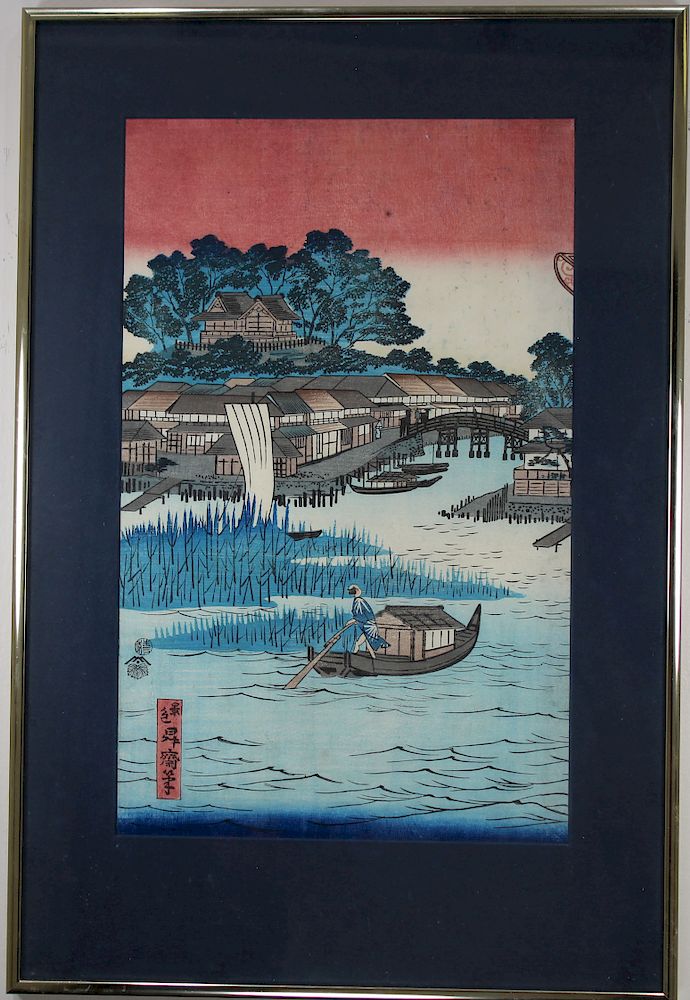 Appraisal: Antique Japanese Woodblock Print Toyokuni III Antique Japanese Woodblock Print