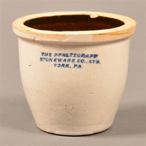 Appraisal: Pfaltzgraff Miniature Stoneware Crock Miniature White Glazed Stoneware Crock Signed