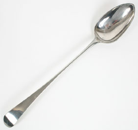 Appraisal: George III Old English pattern sterling silver long spoon hallmark