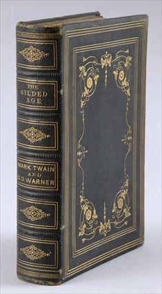 Appraisal: FULL PUBLISHER'S MOROCCO TWAIN MARK AND CHARLES D WARNER THE