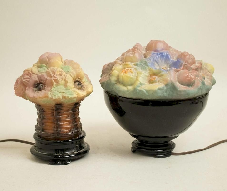 Appraisal: Two Tiffin Floral Lights Two Tiffin floral lights Dimensions largest