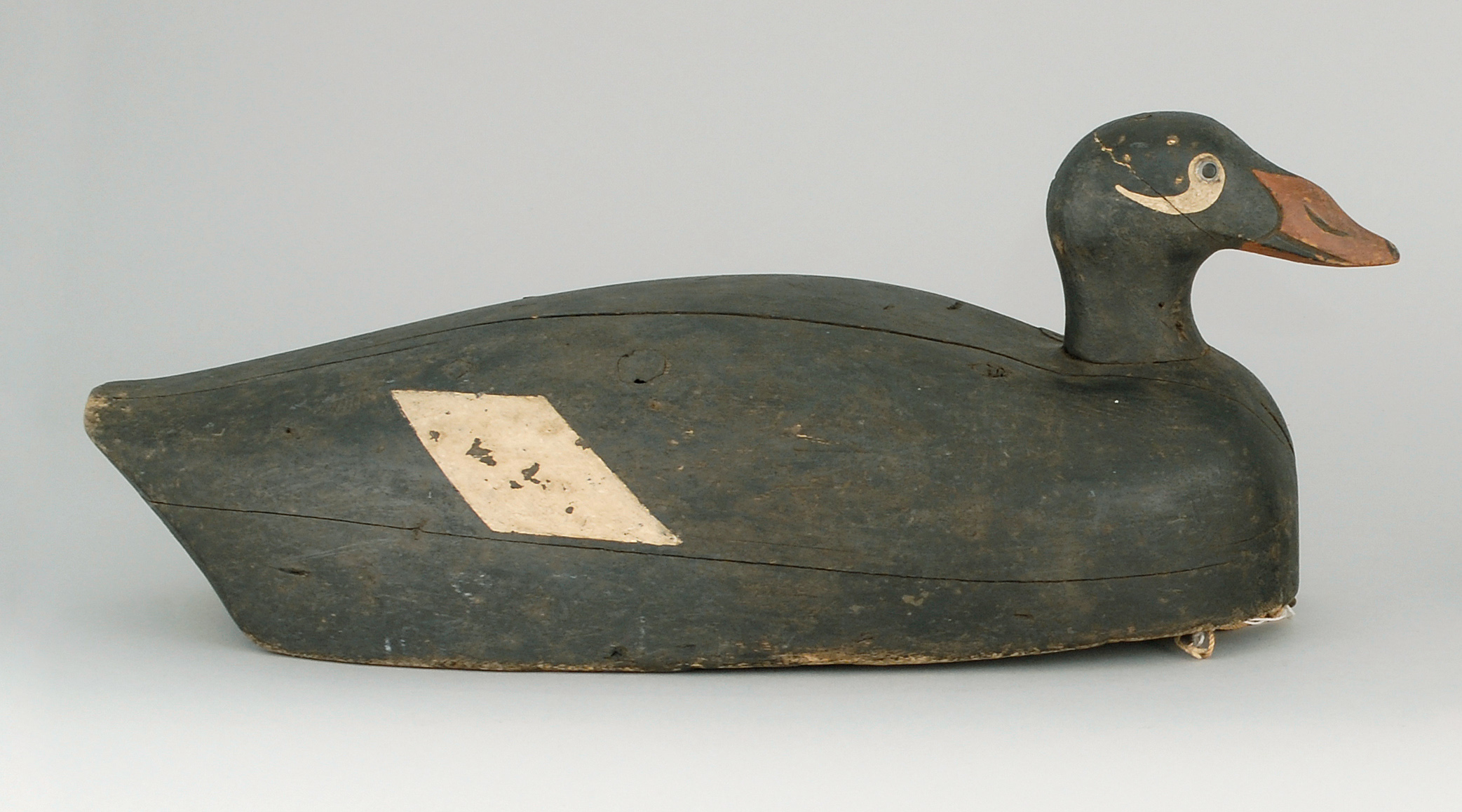 Appraisal: WHITE-WINGED SCOTER DECOY th CenturyFrom Massachusetts Maker unknown Branded twice