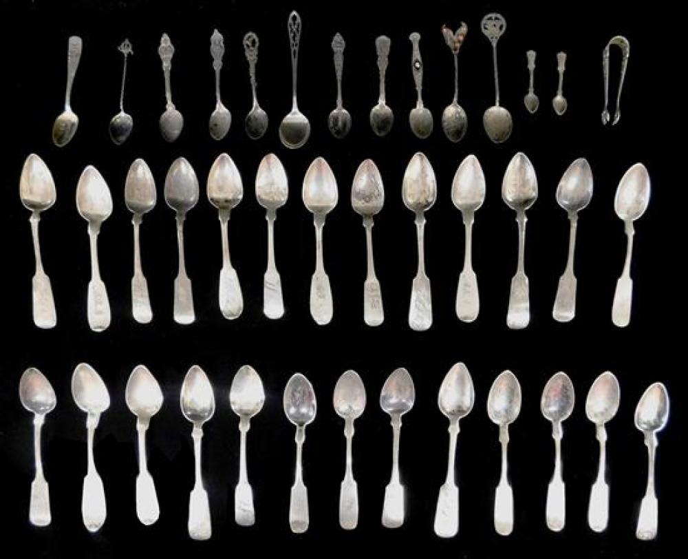 Appraisal: SILVER Approximately forty pieces of early American English and other