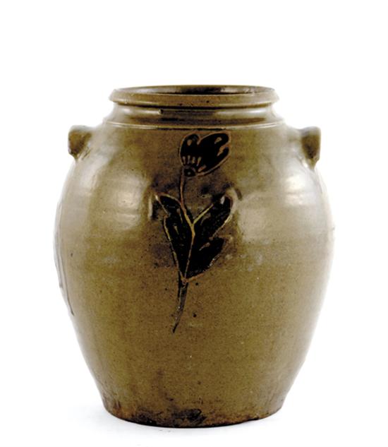 Appraisal: Collin Rhodes Factory stoneware jar by J Landrum circa flared