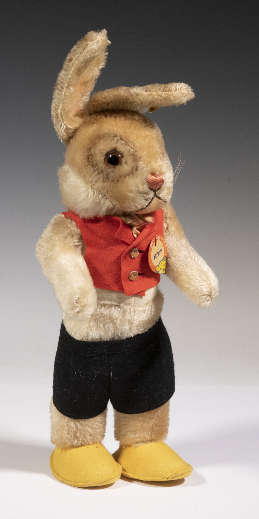 Appraisal: STEIFF NIKILI RABBIT German Stuffed Mohair Hare Toy - circa