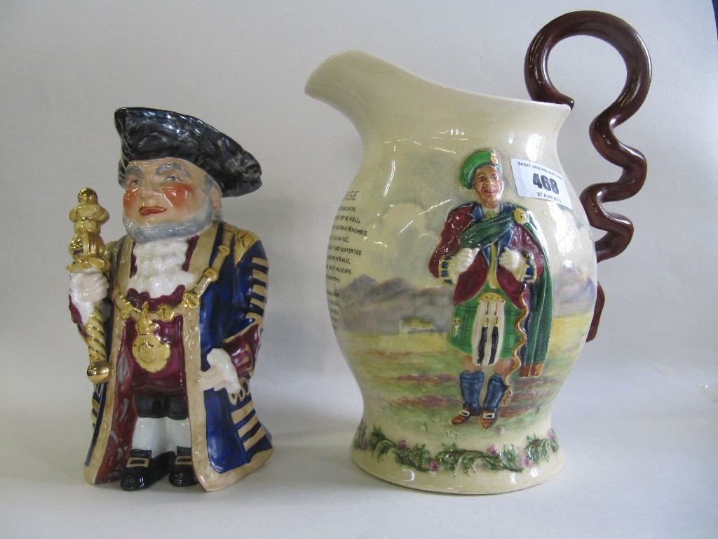 Appraisal: Wedgwood 'Lord Mayor' toby jug and a Crown Devon Harry